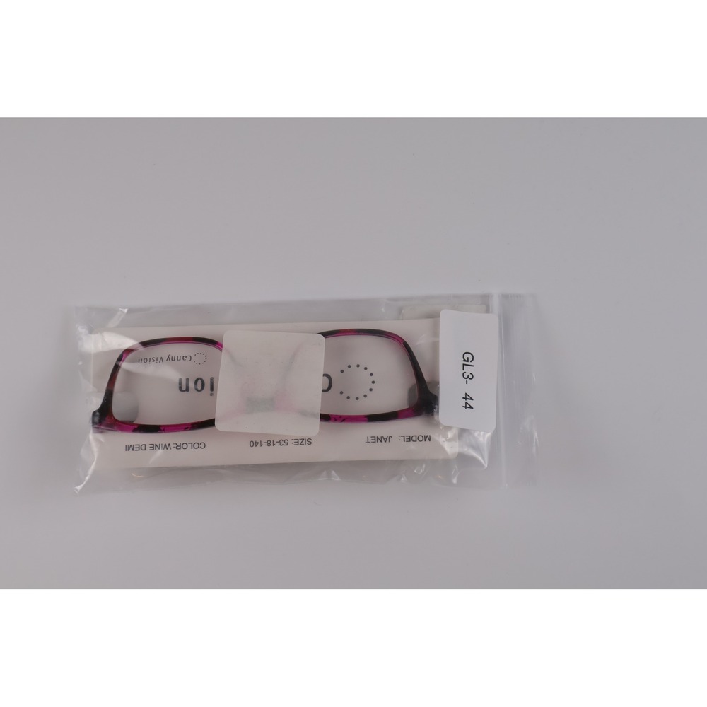 Canny Vision Womens Eyeglasses Janet Wine Demi Tortoise 53-18-140 NWT